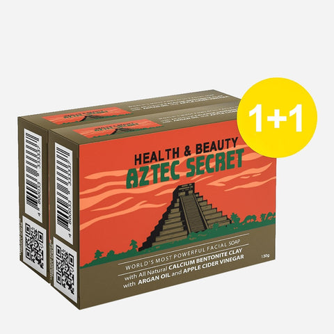 Buy 1 Take 1 Aztec Secret 2-Pack Face And Body Soap Bundle Set 65G  With Argan Oil And Apple Cider