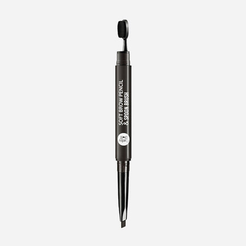 Cathy Doll Soft Brow Pencil And Spoon Brush 0.28G  Grey Brown