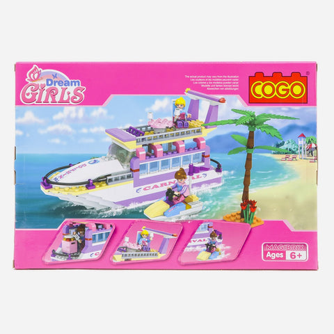 Cogo 4508 Dream Girls Luxury Yacht 318 Pcs Building Blocks For Kids