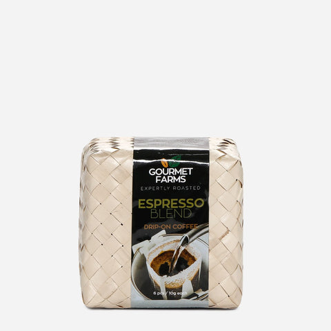 Gourmet Farms Espresso Drip On Coffee 6pcs 10g in Native Box