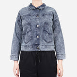 URBAN Denim Acid Wash Cropped Jacket