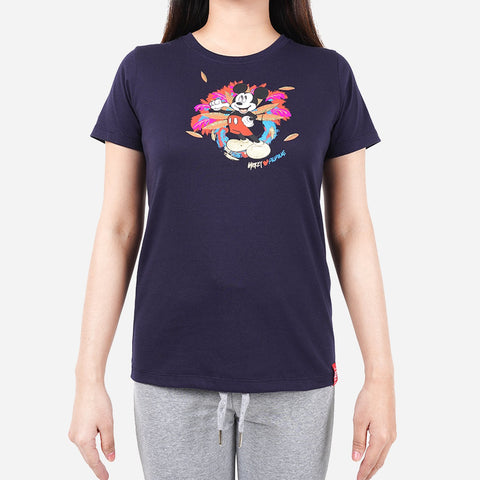 DISNEY Go Local: Mickey Dancing Festival Tee in Navy Blue