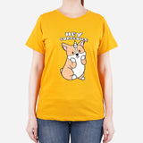 URBAN Hey Gorgeous Corgi Tee in Goldenrod