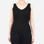 URBAN Rib Knitted V-neck Top