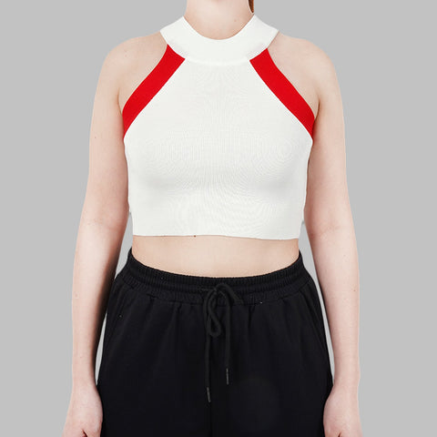 URBAN Rib Knitted Halterneck Top