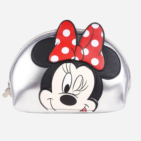 Minnie Mouse Half Moon Pouch Silver