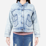 URBAN Denim Acid Wash Cropped Jacket