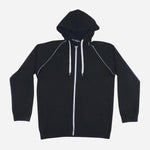 Maxwear Casual Jackets Raglan Hoodie With Piping