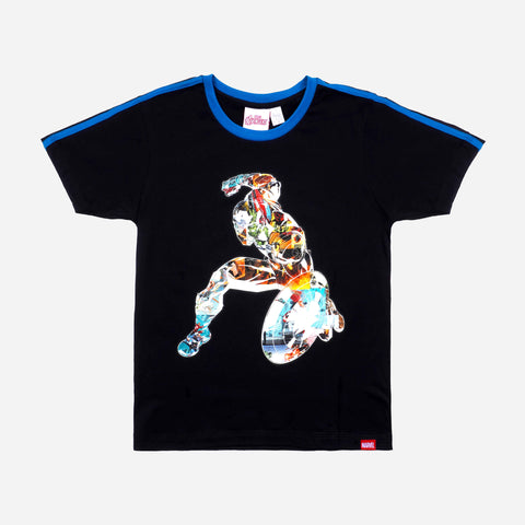 Marvel T-Shirt Comic Silhouette Black