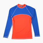 Smartbuy Ladies' Rashguard Raglan in Orange Blue Combi