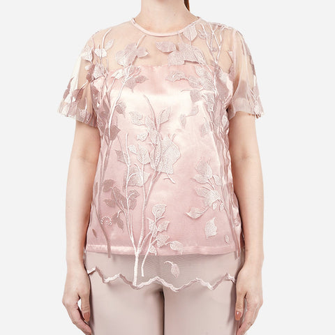 SM Woman Prima Full Lace Blush Blouse