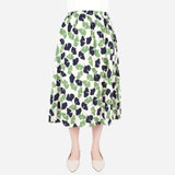 SM Woman Prima Electric Pleated Skirt with Foliage Print