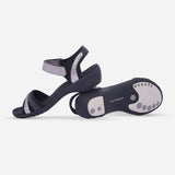 Hush Puppies Ladies Athos Leather Sandals in Gunmetal