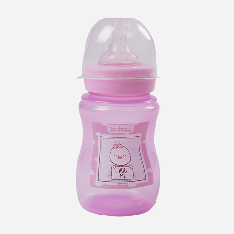 1st Choice Wide Neck Feeding Bottle 8oz Pink