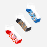 Darlington Ankle Socks Cotton Assorted 3 in 1