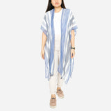 Tropiko by Kultura Ladies' Striped Full Open Kimono Cover Up