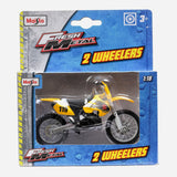 Maisto Fresh Metal 2 Wheelers Suzuki (Yellow And Black) Rm 119 Motorcycle Toy For Boys