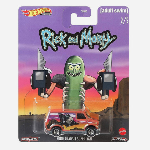 Hot Wheels Pop Culture Rick And Morty Ford Transit Super Van Toy For Boys