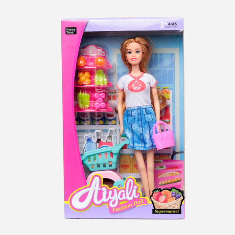 Aiyali Fashion Doll In Blue Skirt Toy For Girls