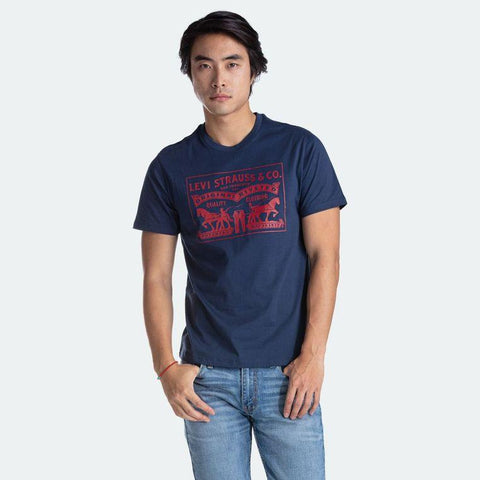 Levi's 2 Horse Graphic Tee 2H Box Dress Blues