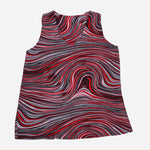 Smartbuy Ladies' Sleeveless Blouse Swirl Prints in Red