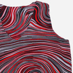 Smartbuy Ladies' Sleeveless Blouse Swirl Prints in Red