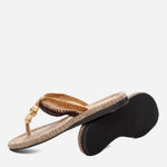 Tropiko Jute Slippers With Wooden Strap