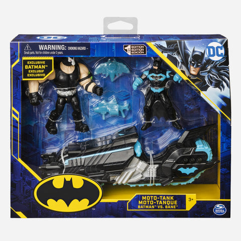 Dc Comics Batman Moto-Tank With  4-Inch Batman Vs. Bane Figures Toy For Boys