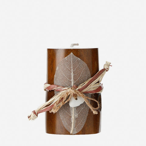 Amako Bamboo Candle Holder with Accent