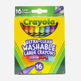 Crayola Ultra Clean Washable Large Crayons Color Max 16Pcs For Kids