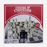 Pip Games Chess And Checkers With Glass Board Toy For Kids