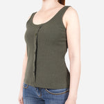 URBAN Sleeveless Rib Knitted Sleeveless Top