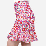 TRUE LOVE Floral Skirt in Red