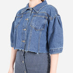 Urban Denim Cropped Raw Jacket