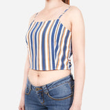 True Love Striped Strappy Blouse