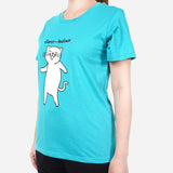 URBAN Furrr-bulous Cat Tee in Robin's Egg Blue