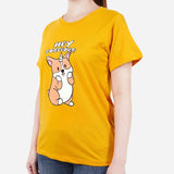 URBAN Hey Gorgeous Corgi Tee in Goldenrod