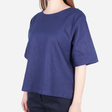 SM Woman Prima Short Sleeve Linen Boxy Blouse