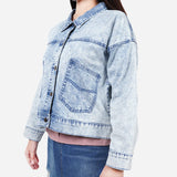 URBAN Denim Acid Wash Cropped Jacket