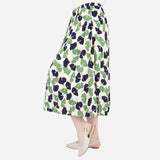 SM Woman Prima Electric Pleated Skirt with Foliage Print