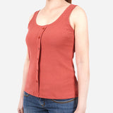 URBAN Sleeveless Rib Knitted Sleeveless Top