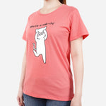 URBAN You're A Catch Cat Tee in Salmon