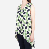 SM Woman Prima Tunic Blouse with Long Back Foliage Print