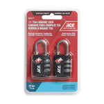 Ace Hardware 2-Pack TSA Luggage Lock 28mm Set - Black