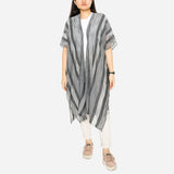 Tropiko by Kultura Ladies' Striped Full Open Kimono Cover Up