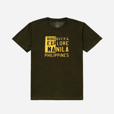 Kamisa Discover & Explore Statement Tee in Fatigue