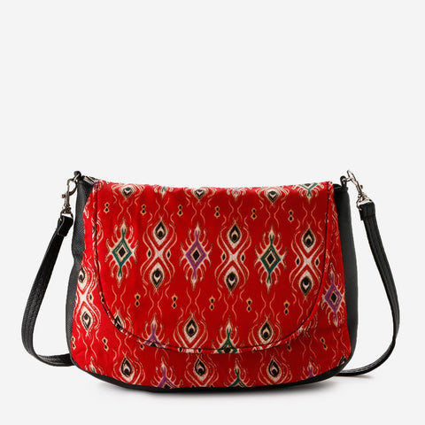 Tropiko Batik Sling Bag with Leatherette