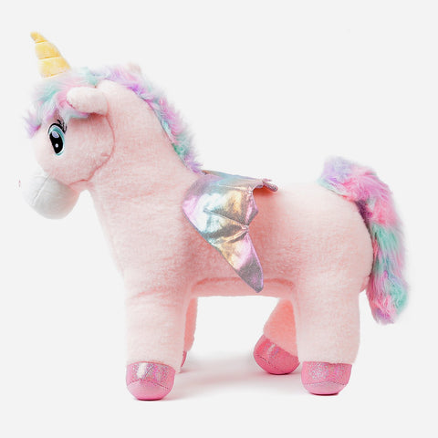 Pink Unicorn With Wings Plush Toy For Kids