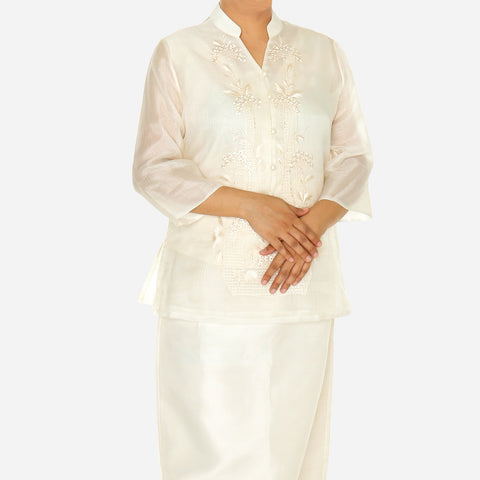 Raffaella Cocoon Barong with Embroidery