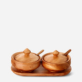 Tahanan by Kultura Acacia Condiments Set with Tray